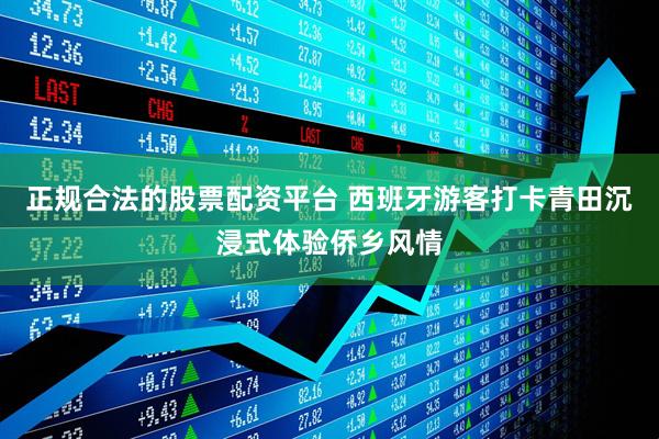 正规合法的股票配资平台 西班牙游客打卡青田沉浸式体验侨乡风情